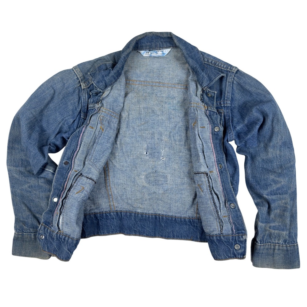 Vtg Ranchcraft Denim Jacket Boys Youth L Selvedge JCPenney Type II Style 50s 60s - Picture 6 of 15